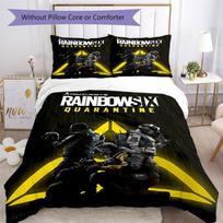 3pcs Rainbow Six Siege Bedding Set Duvet Cover Closure Includes 1 Duvet Cover & 2 Pillowcases, Soft and Comfortable for All Seasons. 135cmx200cm