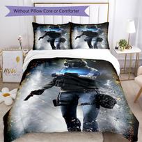 3pcs Rainbow Six Siege Bedding Set Duvet Cover Closure Includes 1 Duvet Cover & 2 Pillowcases, Soft and Comfortable for All Seasons. 135cmx200cm