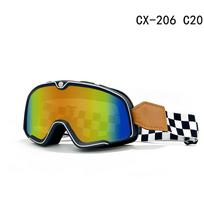 Vintage Motorcycle Goggles Helmet Visor Shield Riding Racing Motocross ATV Cafe Cruiser Dirt Bike Off-Road Windproof Sandproof2 C20