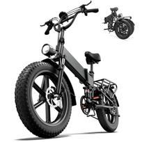 URLIFE T5 Folding Electric Bike 1500W Peak Motor 48V 13Ah Battery 20X4.0 Inch Fat Tire All Terrain Electric Bicycle For Adults