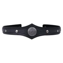 Pu Leather Pu Rivet Headband Medieval Style Viking Head Ring Halloween Cosplay Hairband  Men Style 1 black