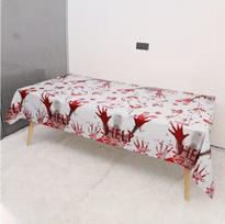 VIKAMA Halloween Ghost Pumpkin Graveyard Tablecloth Spooky Haunted House for Party Home Decor 60X90CM(2X3FT gray