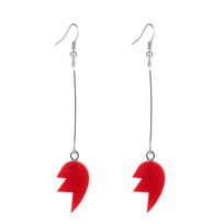 JoJo's Bizarre Adventure Polnareff Heart Earrings: Two-Dimensional Long Earrings white