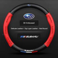 For Subaru Outback Brz Wrx Xv Ascent Forester Impreza Legacy Car Anti-Slip Carbon Fiber Leather Ultrathin Steering Wheel Cover