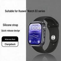 Huawei Watch D3/D2 Silicone Sport Strap with Buckle - Fashionable and Compatible D2 Black Connector