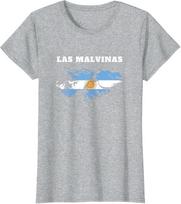 Las malvinas argentina flag map Unisex T-Shirt S gray