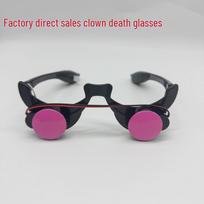 2025 Halloween LED Glowing Grim Reaper Glasses with Flashing Lights black