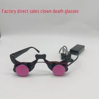 2025 Halloween LED Glowing Grim Reaper Glasses with Flashing Lights white