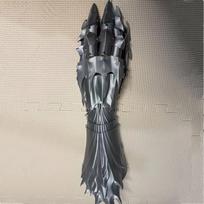3D Spausdintas Plastikinis Riterio Rankos Šarvas Ilgos Pirštinės Gotikinės Vintažinės Punk Rankos Mecha Sci-fi Mechaninės Cosplay Kostiumas Right Hand gray