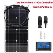 300W/600W Solar Panel 18V Flexible Solar Cell 10A-100A Controller Suitable For Mobile Phone Car RV Camping Solar Plate Charger