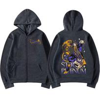 Anime Jojo Bizarre Adventure Zipper Hoodies Kujo Jotaro Manga Zip Up Hooded Sweatshirts Men Women Fashion Casual Pullovers Coats L
