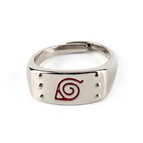 Creative Naruto Konoha Village Headband Ring: Uzumaki Naruto Anime Accessory Adjustable Open white