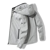 Mens Plus Size Fleece Lined Windproof Jacket Outdoor Hiking Workwear M white