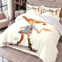 Pippi Longstocking 3Pcs Bedding Set Duvet Cover With Two Pillowcases For Bedroom Home Decoration 180cmx210cm
