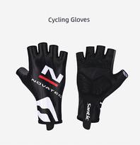 Merida Genuine Challenger Team Version Norfoker Cycling Half-Finger Gloves Short-Finger Shock-Absorbing Gloves Summer Breathable XL black
