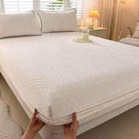 Warm Fleece Elastic Fitted Bed Sheet Thermal Winter Sheets Mattress Topper Protector Cover for Single Couple Double Bedsheet 90*200cm single fitted sheet