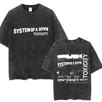 System of A Down Toxicity Albumo Grafika Išplėštiniai Marškinėliai Vyrams Moterims Roko Negabaritiniai Marškinėliai Vyriški Vintažiniai Alternatyvaus Metalo Marškinėliai 5XL gray