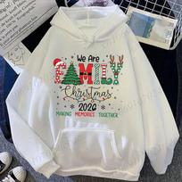 We Are Family Christmas 2026 Hoodies Xmas Holiday Hoodies Retro XL white