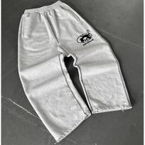 Fleece Embroidered - Young Men Women Casual Straight Leg Pants S gray