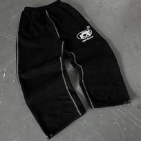 Fleece Embroidered - Young Men Women Casual Straight Leg Pants L gray
