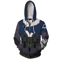 Valorant  Hoodie Cosplay 3D Print Casual Sweatshirt Game Merch S gray