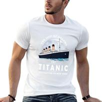 A 1912 Vintage Titanic Voyage Ship Cruise Gift T-Shirt Cooling Short Sleeve Tee M white