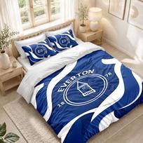 Bedding Set 1 Duvet Cover 2 Pillowcases Everton Football Print Bedroom Home Decoration 140cmx210cm