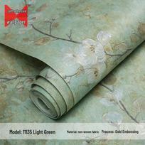 3D pastoralinis neaustinis lipnus tapetas miegamajam, svetainei ir bendrabučiui gray