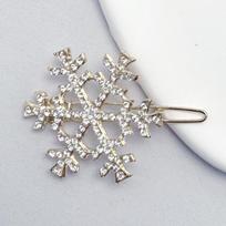 Kalėdinė snaigės plaukų segtukas moterims – Elegantiškas „Frozen“ plaukų aksesuaras gray