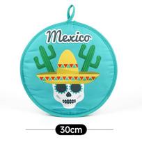 Round Insulated Corn Tortilla Warmer & Microwaveable Bento Meal Bag 30cm Diameter, 85g