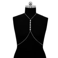 Fashion Minimalist Women's Bust Chain, Beach Sexy Bikini Metal Faux Pearl Unique Chest/Body Chain Versatile Waist Chain, Body Accessory