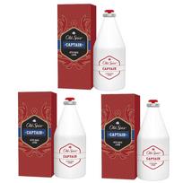 Old Spice Captain Italy Men's Aftershave Skin Lotion 100ml x 3 brown