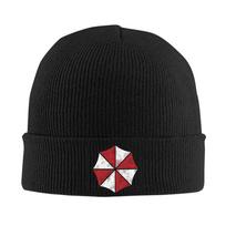 Resident Evils Beanie Hats  Bonnet Hats Adult Unisex Street Y2K Hippie Skullies Beanies Spring Graphic Warm Caps One Size black
