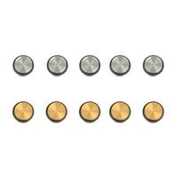 10-Piece Flute Key Hole Plug Set - Easy Removal, Rust Resistant Metal Repairs gray