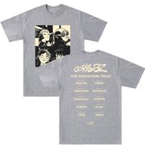 Only Available At The Mountain Tour Tshirt Gorillazs Merch Tops Vintage Aesthetic Print Clothes Summer Casual Cotton Tee Unisex M black