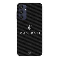 Case for Samsung galaxy A25 Maserati white carbon background Maniacase