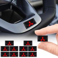 2/5/10Pcs Carbon Fiber Steering Wheel Car Logo Emblem 3D Stickers For Mitsubishi Lancer Lancer ASX Outlander 2 3 Pajero Mirage exzos Pajero 4 10pcs