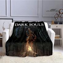 3D žaidimas D-Dark Souls spausdinti pledai Šiltas pledas minkštas ir patogus namams kelionei lovai piknikui gimtadienio dovana 75x90cm gray