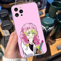 Mitsuri Kanroji Phone Case For iPhone Apple 15,14,13,12,Mini,11,Pro,Max,Plus,X,XR,XS,8,SE,2020,Plus Transparent Cover iPhone12 gray