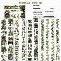 Cross-Border European & American Character Planner Stickers: Die-Cut PET Adhesive Tape Box