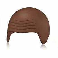 Short-Eared Halloween Latex Bald Head Cover - No Shaving Needed Mask for Party & Costume Use One Size brown