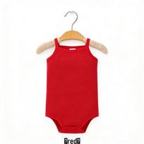 Unisex grynos medvilnės kūdikio šliaužtinukas - vasarinis plonas liemenės tipo bodis 6-9 Months beige