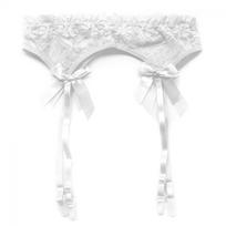 Fashion Thigh-highs Sheer Suspender Belt Stockings bowknot Lace Garter gray