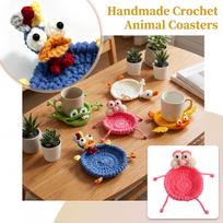 Crochet Animal Set (5 ) for Cups and Glasses - Cute Drink for Home and Kitchen One Size beige