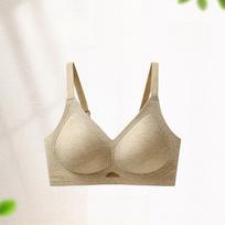 Seamless Bra Women's Gathering Breathable Bra Soft-supported Sexy Bra L
