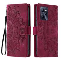 for realme C35,Narzo 50A Prime Mandala Embossed PU Leather Flip Wallet Phone Case Narzo 50A Prime black