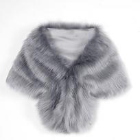 Rudens ir žiemos nuotakos dirbtinio kailio skara imituojanti Rex triušio kailio apsiaustą apsiaustą moterišką palto apsiaustą length: 145cm*35cm gray