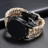 Naujas patobulintas 22 mm/20 mm reguliuojamas sagties virvelinis laikrodžio dirželis nailoninis 22mm black