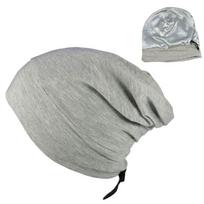 Silky Lined Breathable for Head Cover for Women Night Sleep Slouch Beanie Bonnet 1 gray