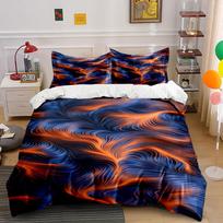 Swirling orange and blue. Bedding sets Duvet cover sets Duvet covers Pillowcases(1 * Duvet Cover 2 * Pillowcases, without duvet insert) 140x200cm white